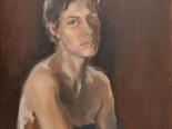 Autoportret, olej na ptnie, 70x60cm, rok 1988